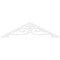 Ekena Millwork Pitch Finley Architectural Grade PVC Gable Pediment, 72"W x 18"H x 1"P (6/12) GPP072X018X100FIN - alternate 4